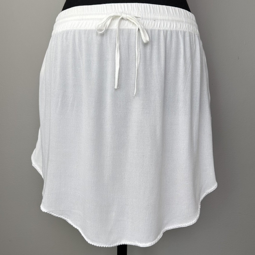 One Teaspoon‎ Vagabond Mini Skirt Women Medium White Drawstring Coverup Coastal